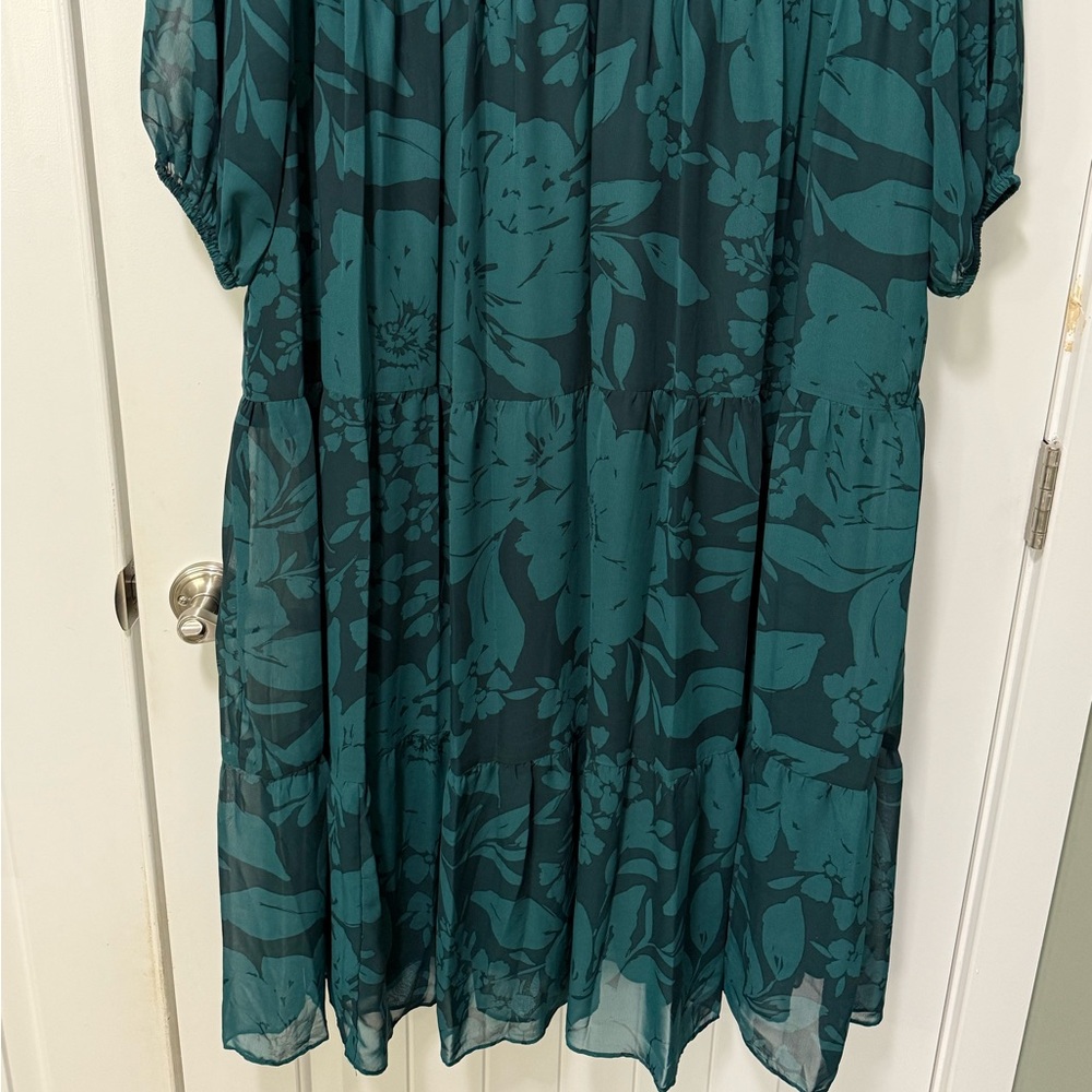 Plus Size Taylor Smocked Waist Chiffon Maxi Dress 20W - Picture 9 of 12